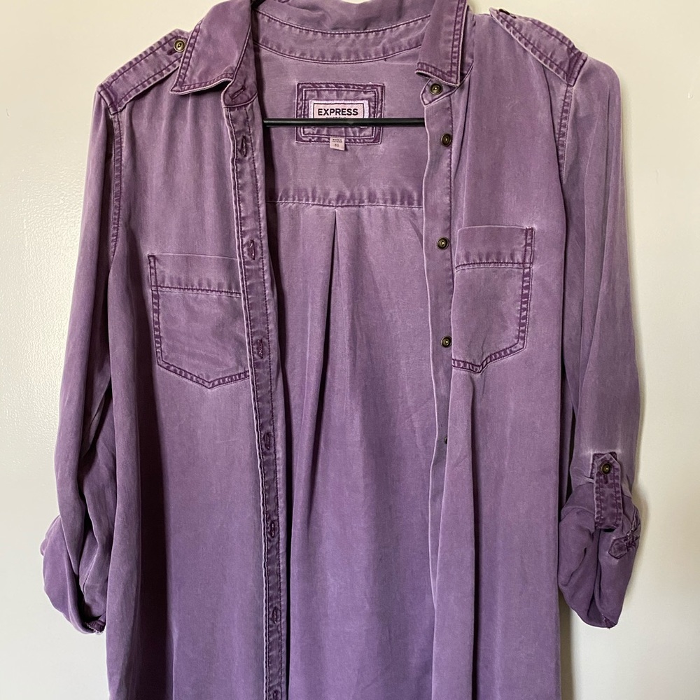 Purple button down